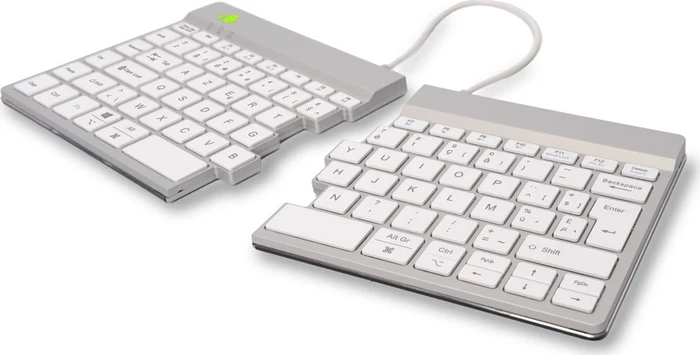 R-Go Split Break, weiß/silber, USB/Bluetooth, BE