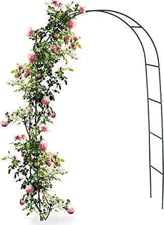 Relaxdays Rosenbogen/Torbogen Rankhilfe Metall 240cm grün