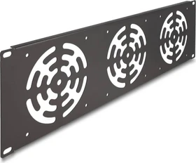 DeLOCK 19" Rackblende, für 3 Lüfter 120x120mm, dunkelgrau, 3HE