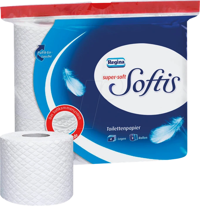 Regina Softis 4-lagig Toilettenpapier weiß