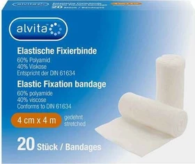Alvita Elastische Fixierbinde, 4cm x 4m, 20 Stück