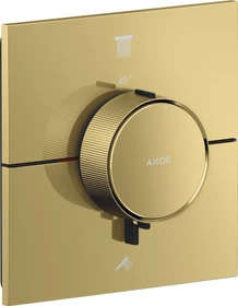 Hansgrohe Axor ShowerSelect ID eckig Thermostat für 2 Verbraucher polished gold optic
