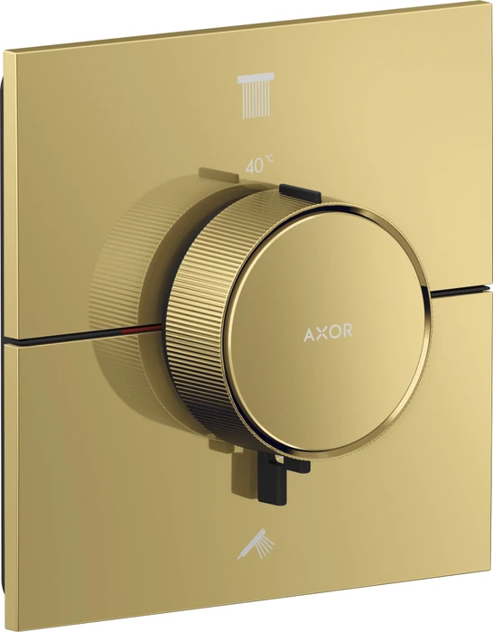 Hansgrohe Axor ShowerSelect ID eckig Thermostat für 2 Verbraucher polished gold optic