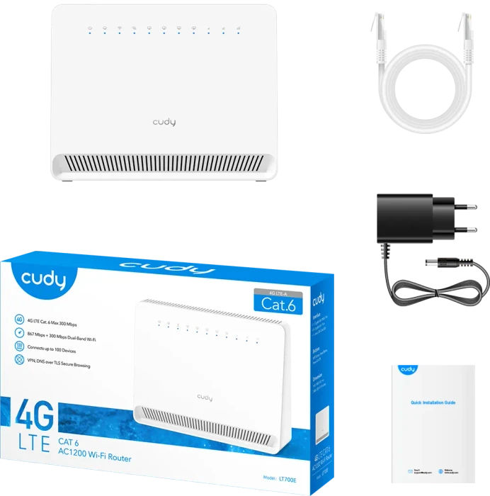 Cudy LT700E, LTE, AC1200