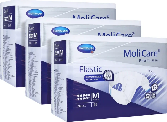 Hartmann MoliCare Premium Elastic 9 Tropfen Schutzhose Größe M, 78 Stück (3x 26 Stück)