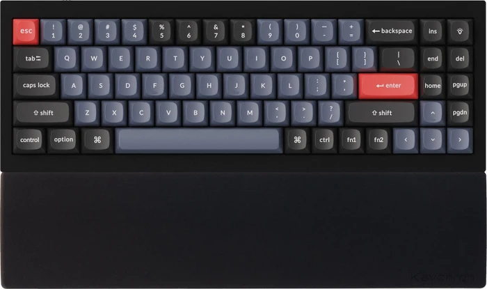 Keychron PR53 Silicone Palm Rest für Keychron Q7, V7, Keyboard 81 Pro, Handballenauflage (Tastatur), schwarz