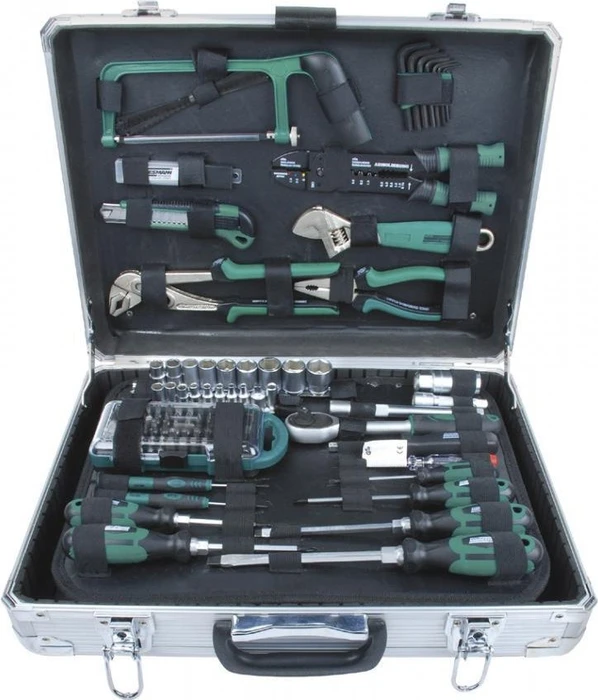 Mannesmann M29072 Handwerkzeugset inkl. Koffer, 124-tlg.