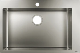Hansgrohe S71 S711-F660 660 Einbau Becken mittig edelstahl