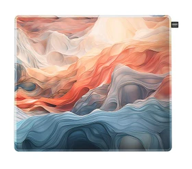Cherry Xtrfy GP5 Amnis Blue Medium Gaming Mauspad, 320x270mm, Motiv blau/orange
