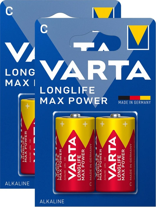 Varta Longlife Max Power Baby C, 2er-Pack