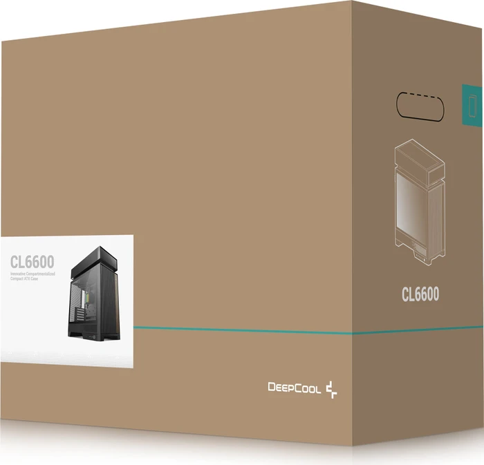 DeepCool CL6600, schwarz/braun, Glasfenster