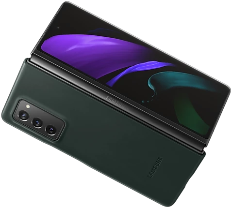 Samsung Leather Cover für Galaxy Z Fold 2 5G grün