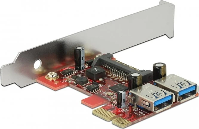 DeLOCK 2x USB-A 3.0, PCIe x1