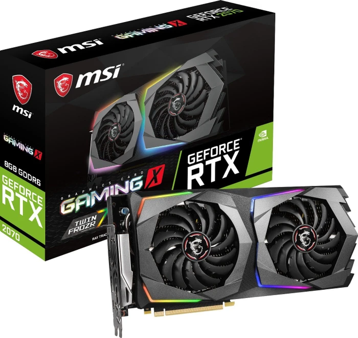 MSI GeForce RTX 2070 Gaming X 8G, 8GB GDDR6, HDMI, USB-C, 3x DP
