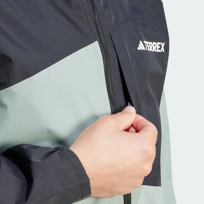 adidas Terrex Xperior Hybrid Rain.RDY Funktionsjacke silver green/black (Herren)