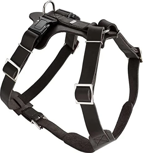 Hunter Aalborg Hundegeschirr, Leder, M-L/2, schwarz