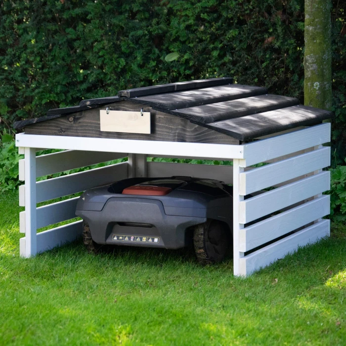Dobar 56192e Garage für Mähroboter weiß