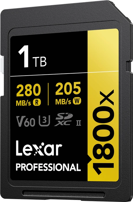 Lexar Professional 1800x Gold Series R280/W205 1TB, UHS-II U3, Class 10