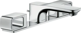 Hansgrohe Axor Urquiola 3-Loch Waschtischarmatur 50 mit Platte und Zugstangen-Ablaufgarnitur chrom