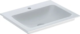 Geberit ONE Möbelwaschtisch Abgang vertikal 60cm, Hahnloch mittig, weiß/KeraTect