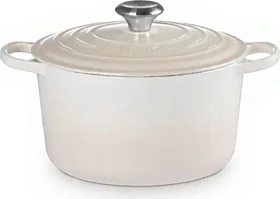 Le Creuset Signature Gusseisen Bräter rund hoch 24cm 5l meringue