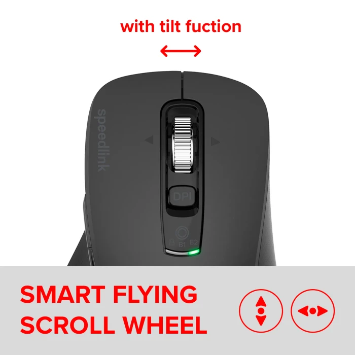 Speedlink Velora Rechargeable Wireless Mouse, schwarz, USB/Bluetooth
