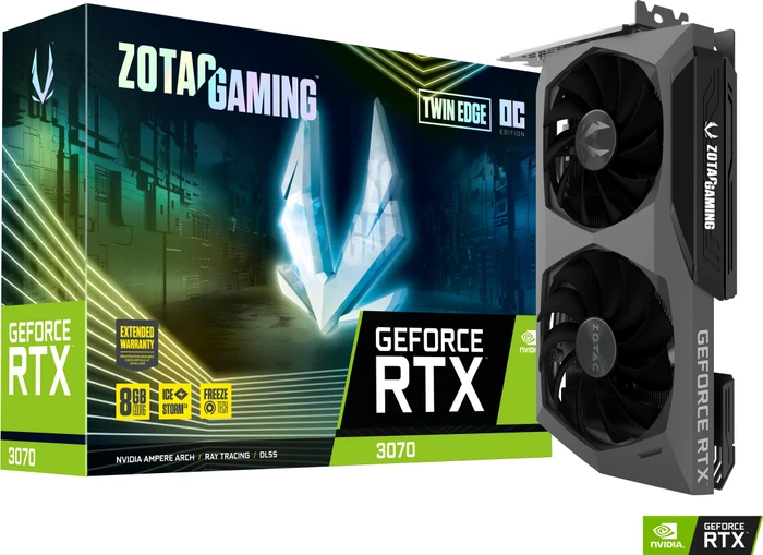 Zotac Gaming GeForce RTX 3070 Twin Edge OC LHR, 8GB GDDR6, HDMI, 3x DP