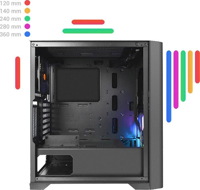 Thermaltake Commander G31 ARGB, Glasfenster