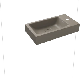 Kaldewei Cono 3073 Wandwaschtisch 55x30x10cm, mit Hahnloch rechts, warm grey 60