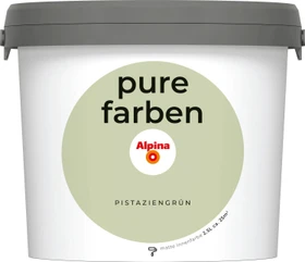 Alpina Farben Pure Farben Wandfarbe pistaziengrün innen grün, 2.5l