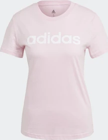 adidas Loungewear Essentials Slim Logo T-Shirt kurzarm clear pink/white (Damen)