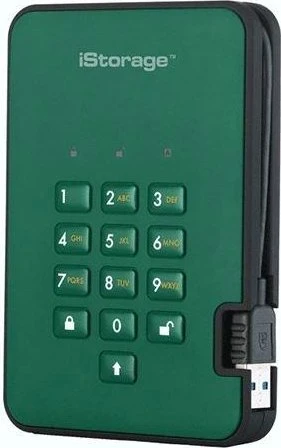 iStorage diskAshur 2 SSD, grün, 2.5", 2TB, USB-A 3.0