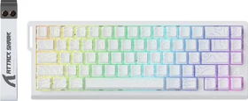 Attack Shark X68 HE Rapid Trigger Keyboard, weiß mit Kontur, LEDs RGB, Outemu White Jade Magnetic, USB, US