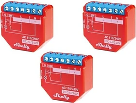 Shelly Plus 1PM, 1-Kanal, Unterputz, Schaltaktor, 3er-Pack