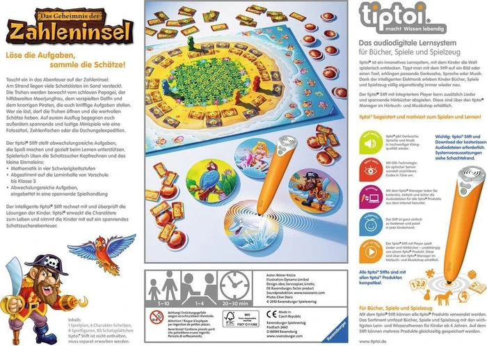 Ravensburger tiptoi Spiel: Das Geheimnis der Zahleninsel