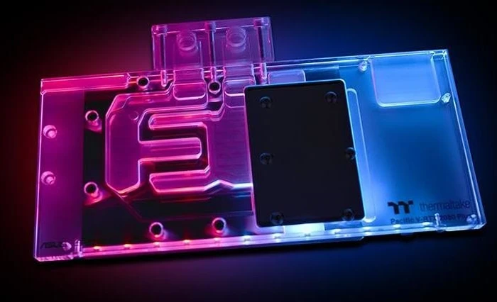 Thermaltake Pacific V-RTX 2080 Plus ASUS ROG GPU Block mit Backplate, transparent