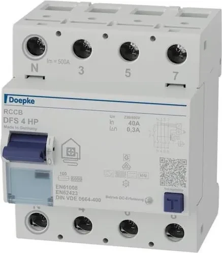 Doepke Fehlerstromschutzschalter DFS 4 040-4/0,30-HP