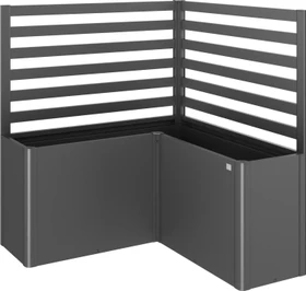 Biohort Rankgitter L-Form 201x201x91cm für Hochbeet dunkelgrau-metallic, 2 Stück