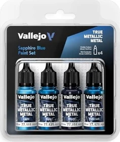 Vallejo True Metallic Metal sapphire blue Farbset