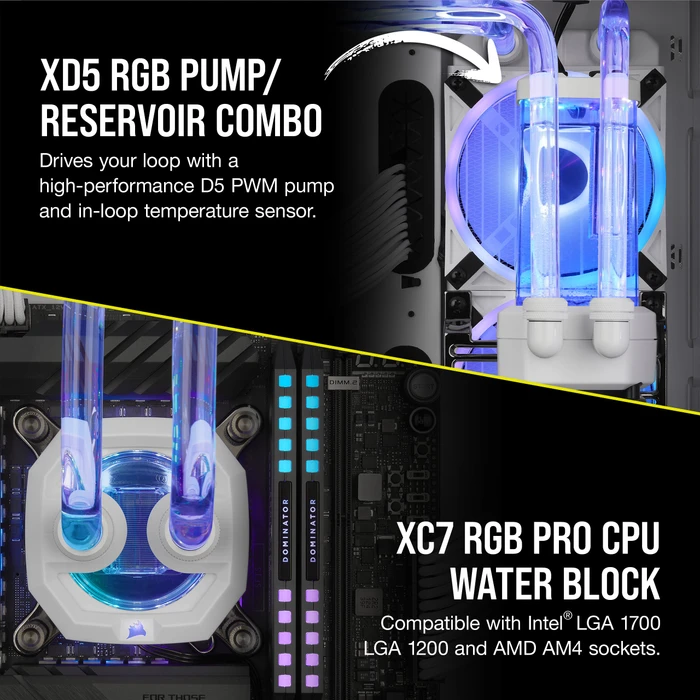 Corsair Hydro X Series iCUE XH305i RGB Pro Custom Cooling Kit, weiß