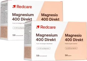 Redcare Magnesium 400 Direkt Granulat Portionsbeutel, 100 Stück (2x 50 Stück)