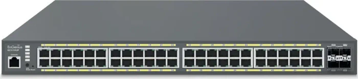 EnGenius Cloud Switch Series ECS Rackmount Gigabit Managed Switch, 48x RJ-45, 4x SFP+, 740W PoE+