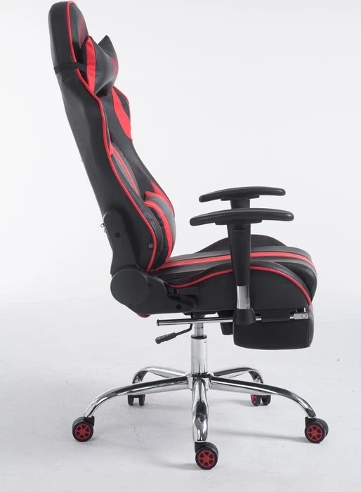 CLP Racing Limit V2 Kunstleder Gamingstuhl mit Fußstütze, schwarz/rot