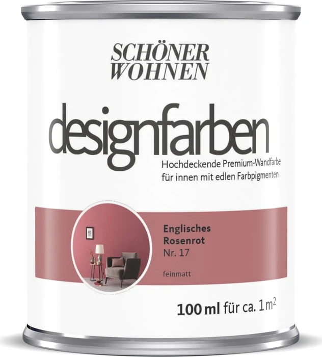 Schöner Wohnen Designfarben innen englisches rosenrot, 100ml