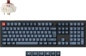 Keychron V6 Max, Carbon Black, 100% Fullsize, LEDs RGB, hot-swap, Gateron Jupiter BROWN, USB/Bluetooth, DE