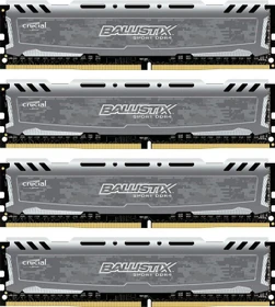 Crucial Ballistix Sport LT grau UDIMM 16GB Kit, DDR4-2666, CL16-18-18