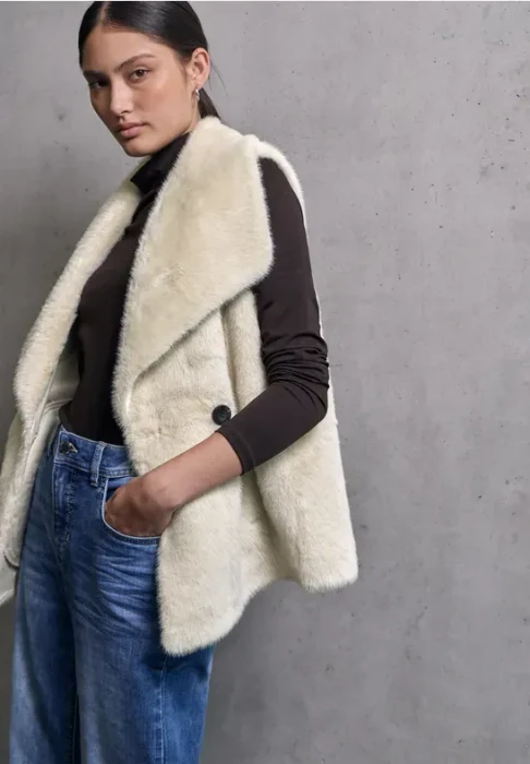 Street One Studio Fake Fur Weste savannah sand (Damen)