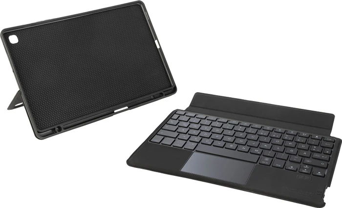 Tucano Book Cover Keyboard mit Trackpad für Galaxy Tab S6 Lite, schwarz, DE
