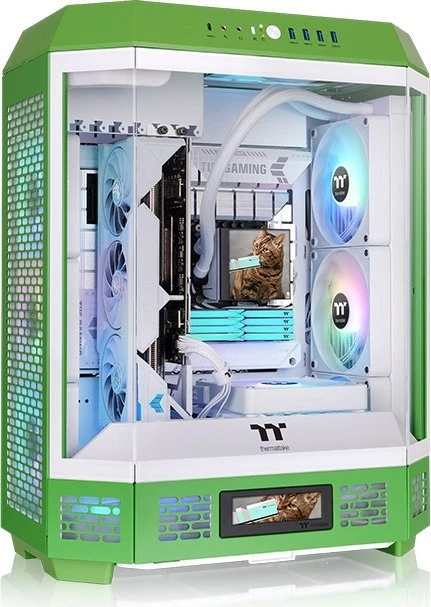 Thermaltake The Tower 600 Light-Year Green, grün, Glasfenster