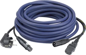 DAP Audio FP08 - Schuko/XLR F - IEC/XLR M, 15m blau